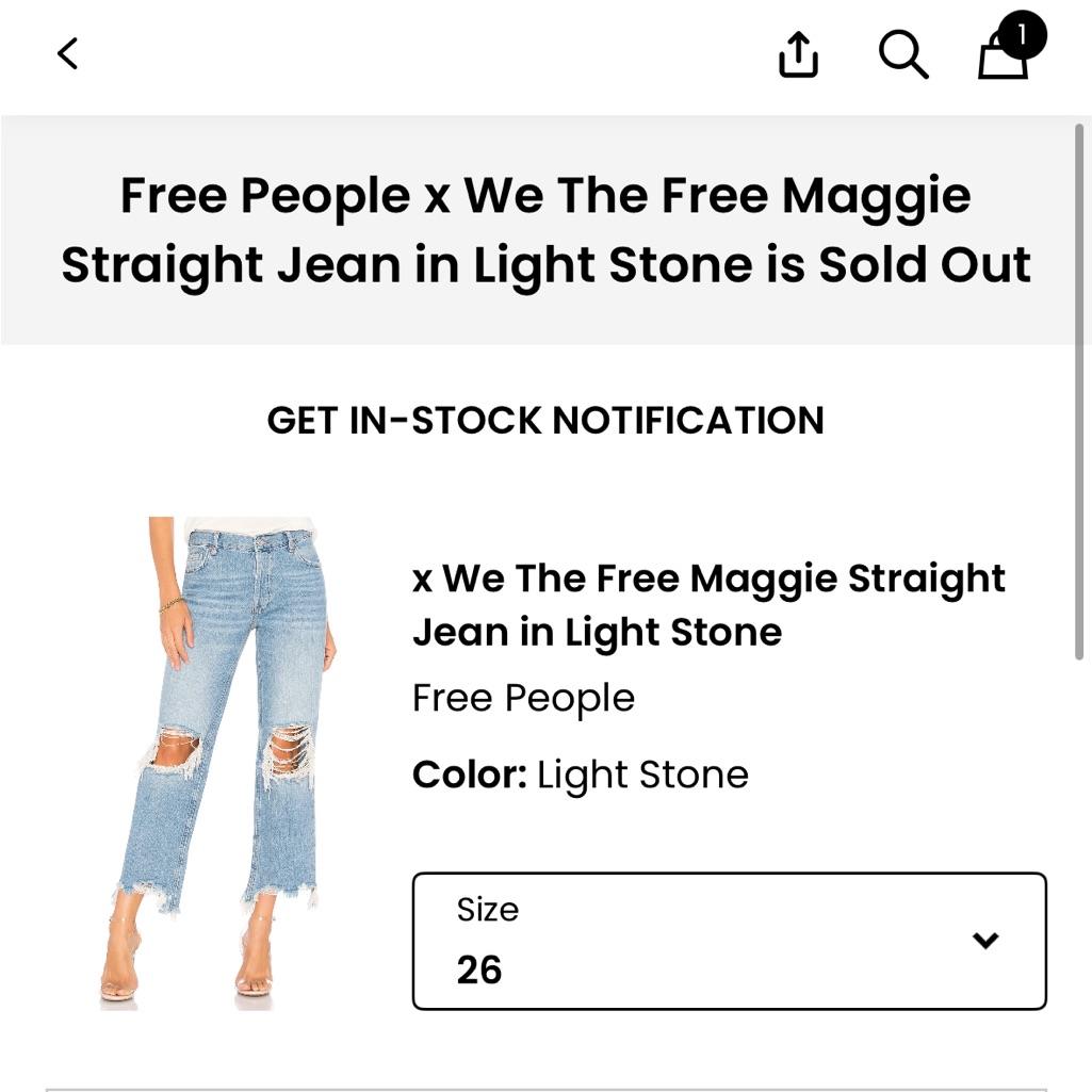 Free People Light Stone Straight Leg Jeans